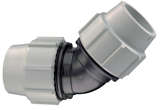 Plasson CF koljeno  45° 50-50 L7