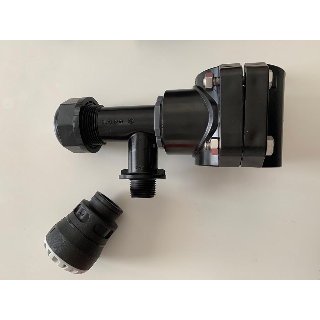 Plasson S1 sedlo s nožem 90x3/4" PVC/PE